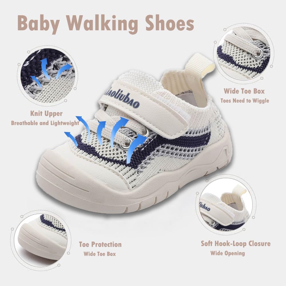 LIZISHU Baby Shoes Infant Boys Girls Knitted Mesh First Walking Shoes Breathable Non-Slip Toddler Sneakers for 6-24months