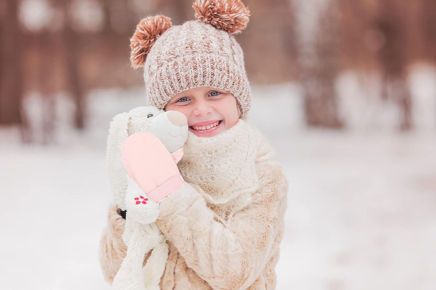 Toddler Gloves Kids Mittens Winter Warm Lined Fleece Gloves Waterproof Snow Baby Mitten for Boys Girls