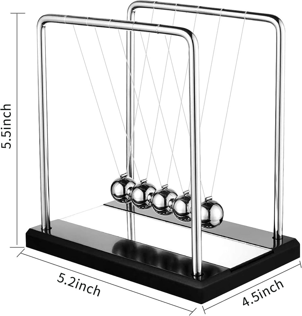 Newton's Cradle Desk Table Decor Metal Pendulum Ball Newton Ball Physics Science Pendulum Steel Balance Ball for Office Physics Teacher Toys