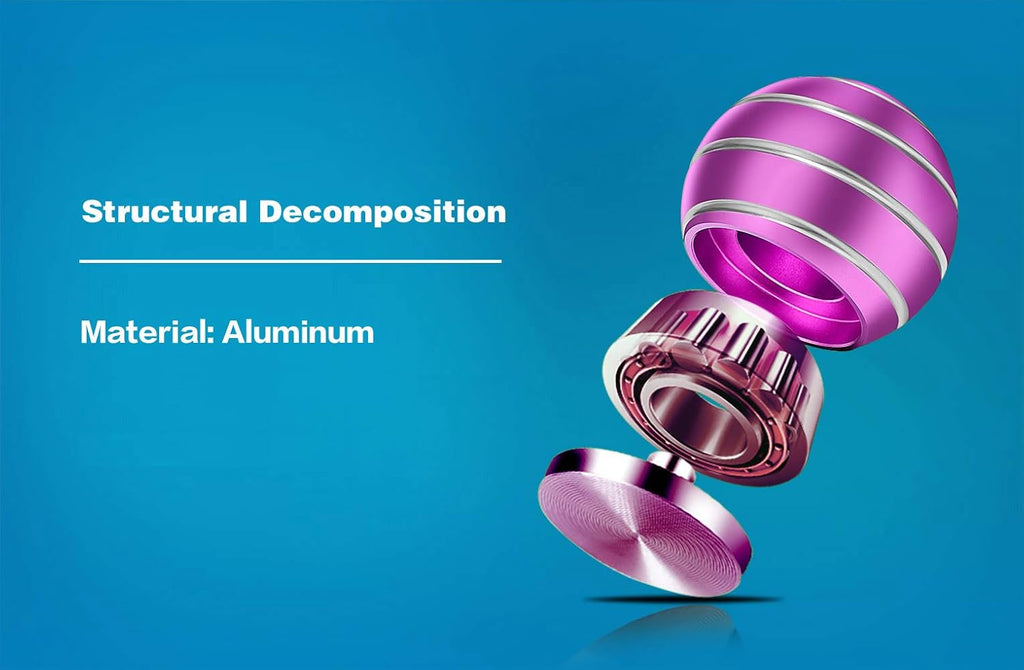 Kinetic Optical Illusion Balls, Fidget Toys for Adults Stress Relief, Desk Toys for Office Conversation Piece (Rose)