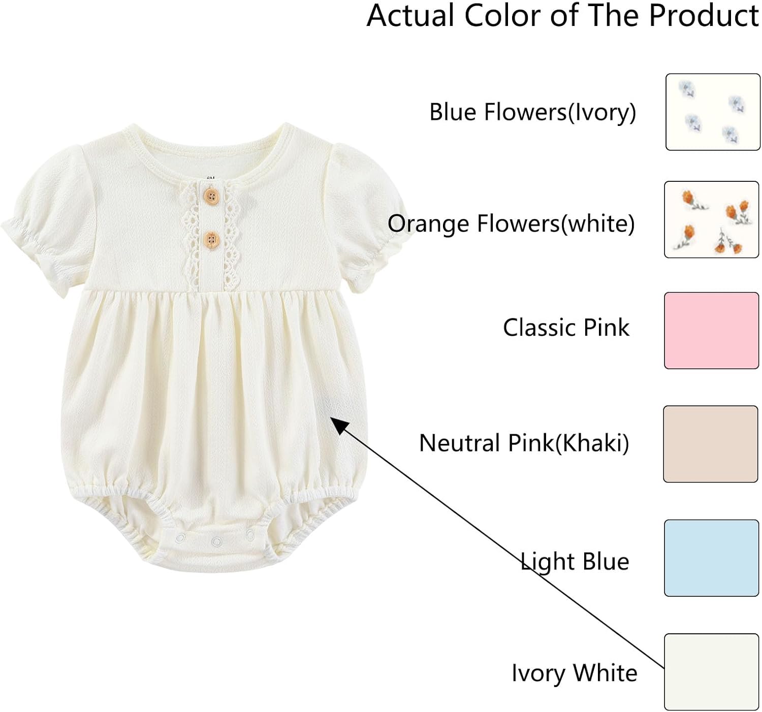 Baby Girl Clothes Cotton Bubble Romper Floral Bodysuits Infant Outfit Set