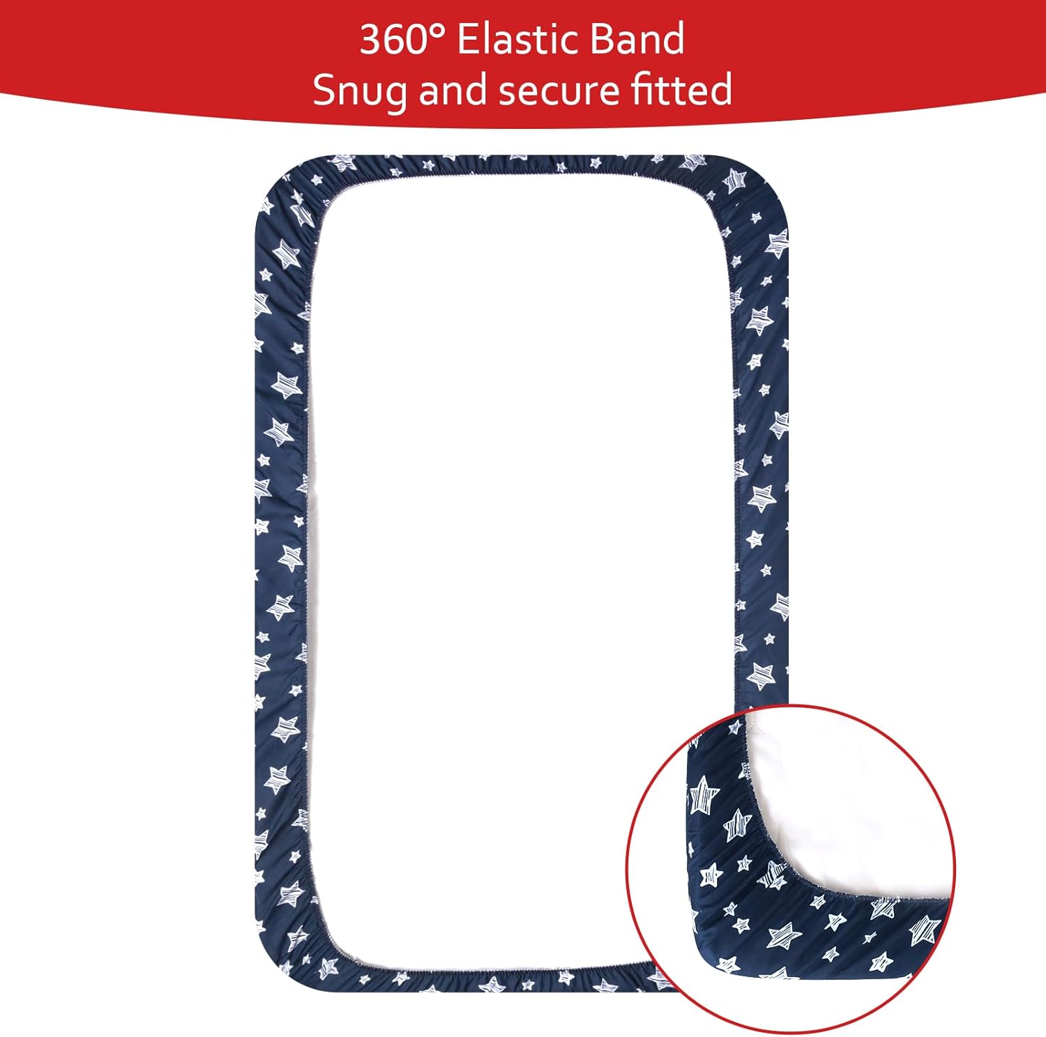 Mini Portable Crib Sheets for Boys (38" X 24") 4 Pack, Compatible with Dream on Me, Delta Porta Crib and Arms Reach Ideal Cosleeper