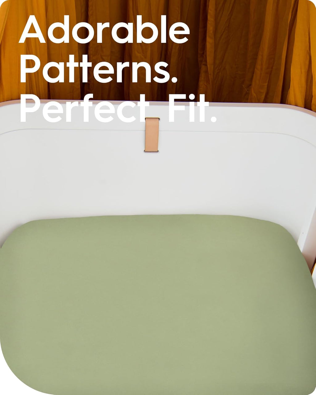 Pack and Play Mattress Sheets, TotBasic Premium Jersey Cotton Mini Crib Sheets Fitted, Ultra Soft Pack N Play Sheet for Girls Boys, Soft and Breathable Portable Crib Sheets for Pack and Play Mattress