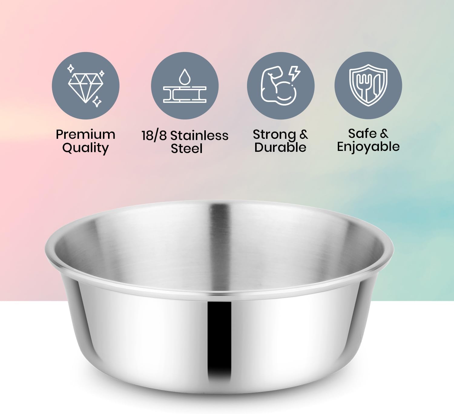 Children's Stainless Steel Bowl Set | Set of 4 bowls | 304 18/8 Stainless Steel |10 ounces | Matte Finish | Toxin Free | 100% BPA Free | Dishwasher Safe