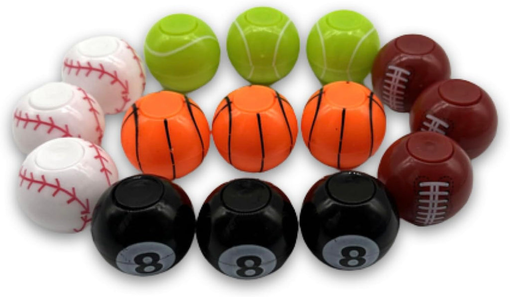 Fidget Spinner Soccer Balls, 4pc Multi-Color and Multi-Style Mini Ball Stress Relief Toys ,Office Toy Sensory Toys for Birthday Gifts Stress Relief Party Favors