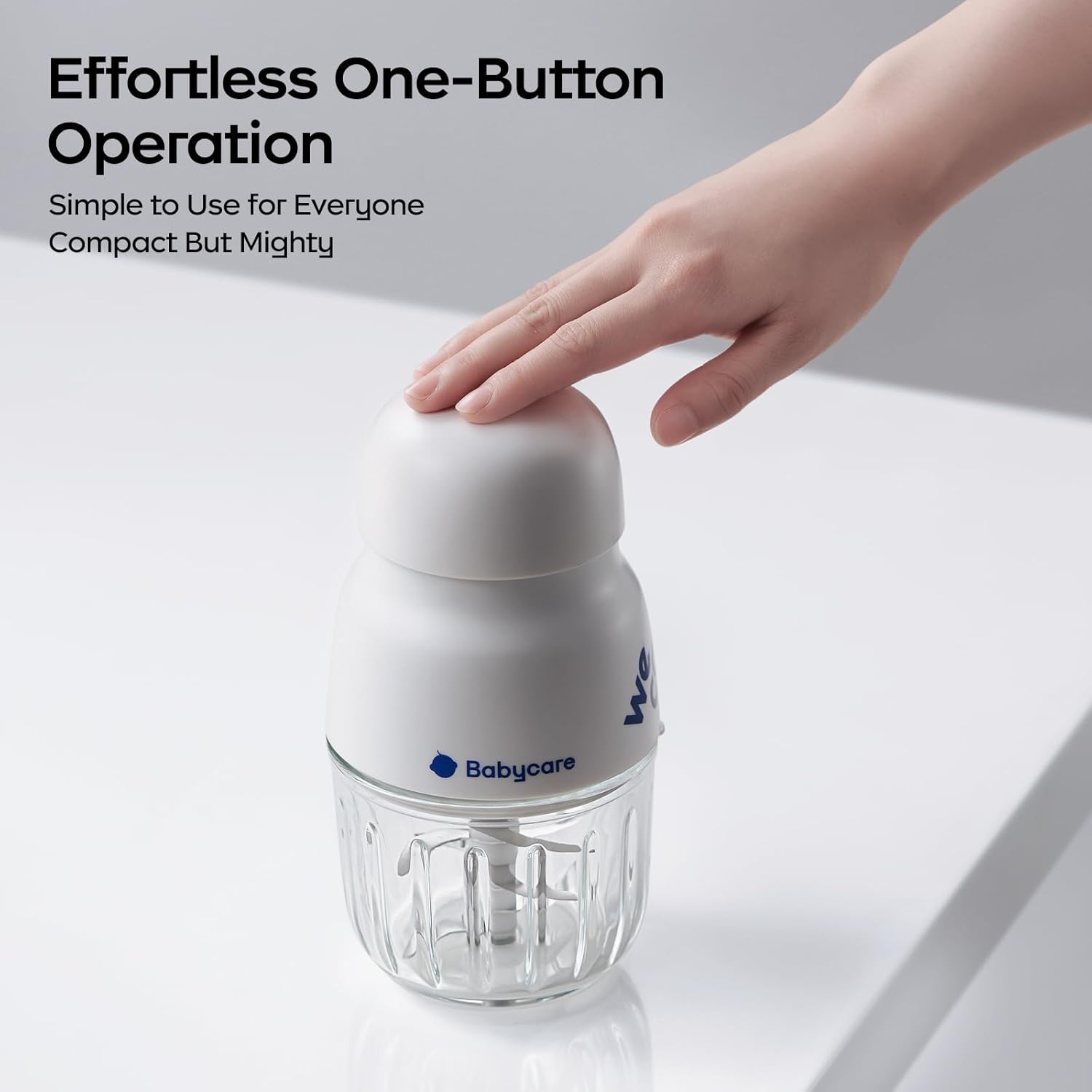 Bc Babycare Baby Food Maker-Baby Food blender for Fruit, Vegatable & Meat,Mini Food Processor for Potatoes, Grapes & Strawberries,White,10oz