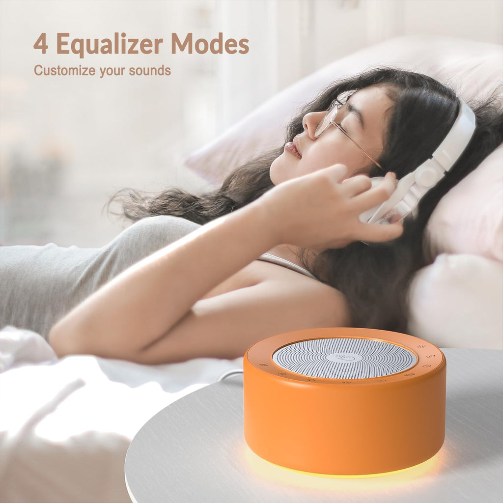 Nursery Lamp with Sound Machine, Mood Lighting, 7 Colors Night Light, 30 Soothing Sounds, White Noises for Baby, Adults. Timer, Plug in, Memory Function, Touch Control