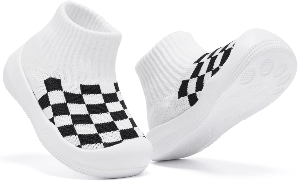 Eashi Baby Boy Girl Non-Skid Indoor Infant Walking Shoes Breathable Warm Elastic Sock Shoes with Memory Sole Protect Toes Outdoor Sneakers