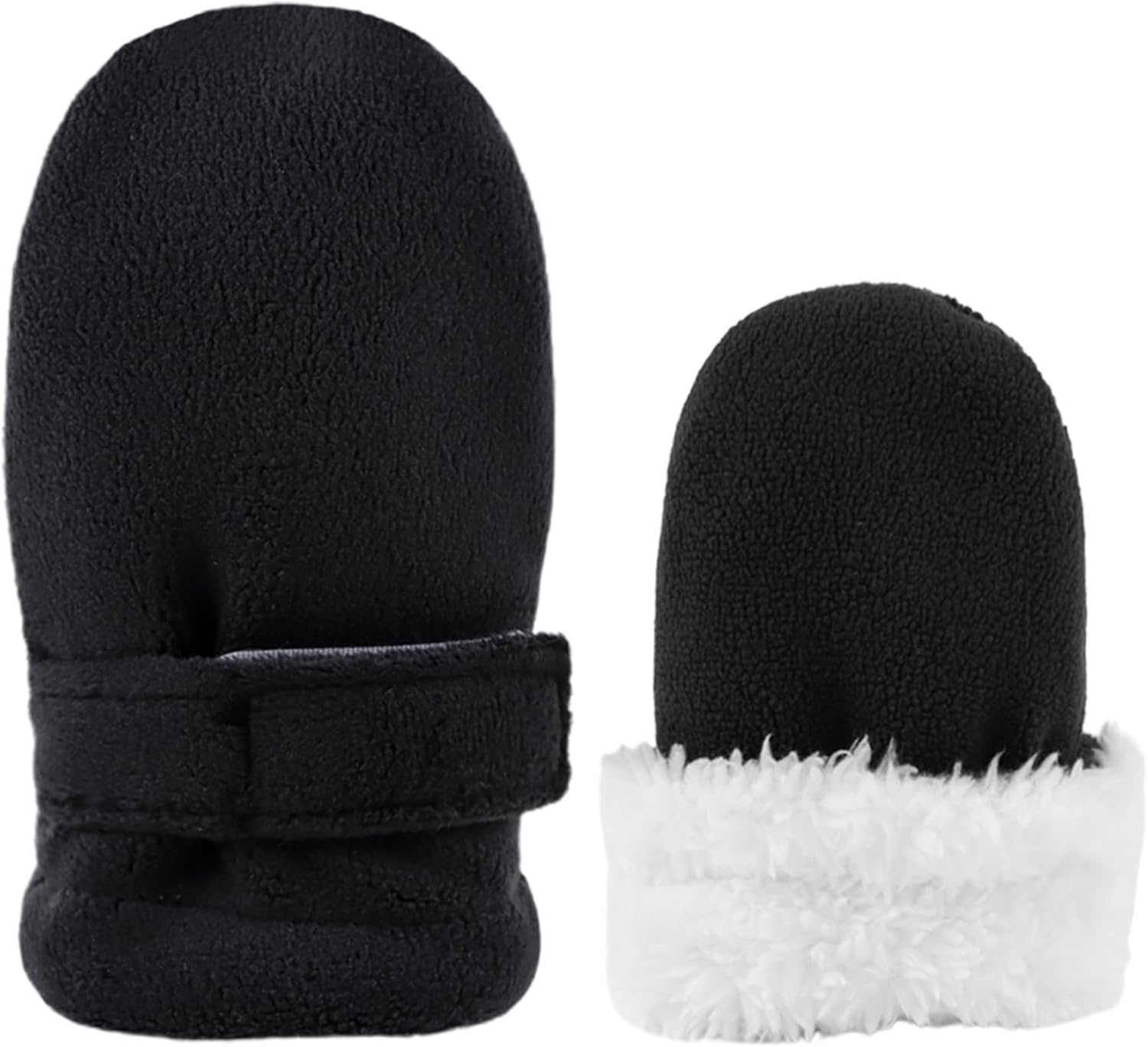 Zsedrut No Scratch Baby Mittens Toddler Infant Fleece Lined Gloves Winter Warm Mitten for Baby Boys Girls