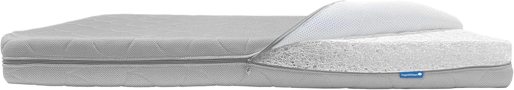 ComfortCloud 2-Stage Crib & Toddler Mattress in Moon Grey I 100% Breathable Proven to Reduce Suffocation Risk, 100% Washable, 2-Stage, GreenGuard GOLD Certified, Removable Cover - Deluxe 5" Thick