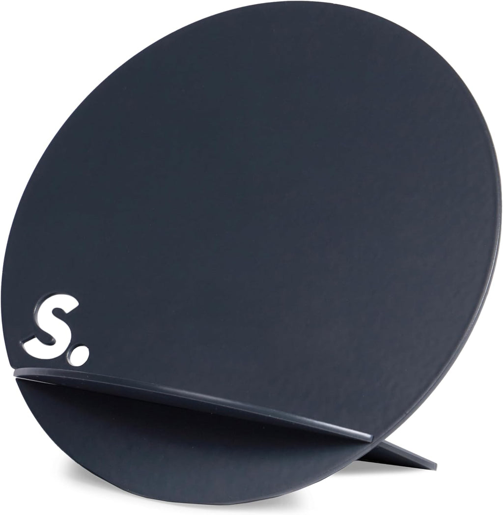 Speks Show Off Stand - Double Sided, Powder Coated Steel Magnetic Display Board - Grey - Magnets Sold Separately