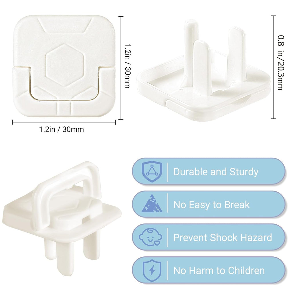 Outlet Covers Baby Proofing, 40 Pack Child Proof Plug Socket Covers Electric Plug Protectors Safety Caps to Prevent Power Shock, for US 3-Prong, Classic