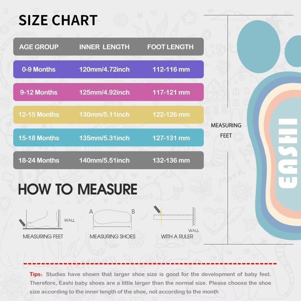 Eashi Baby Boy Girl Non-Skid Indoor Infant Walking Shoes Breathable Warm Elastic Sock Shoes with Memory Sole Protect Toes Outdoor Sneakers