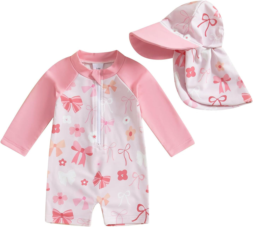 Hnyenmcko Baby/Toddler Boy Rash Guard Swimsuit Long Sleeve One Piece Zipper Swimwear Sunsuit Infant Bathing Suit Beachwear