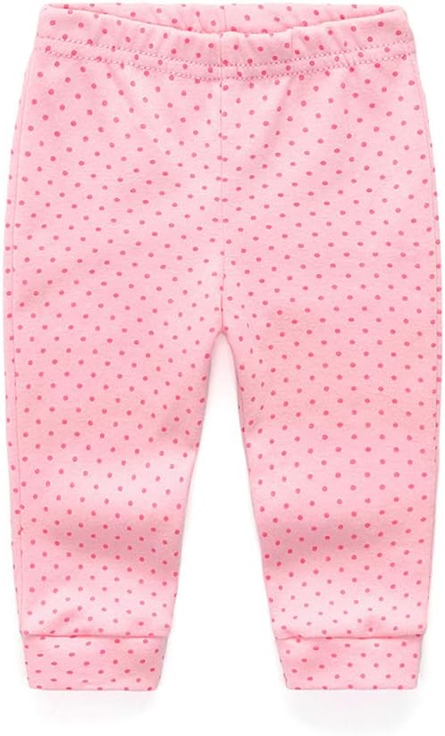 Unisex Newborn Baby Cotton 4-Pack Pants Embroidery Pringting Casual Leggings 0-24 Months for Boys and Girls