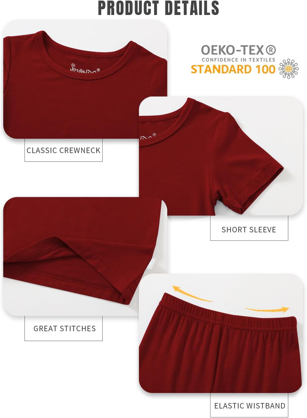 Jimonda Baby Boys Girls Pajama Sets Toddler Sleepwear Cool Jammies 2pcs Viscose from Bamboo PJs 18M-8Y