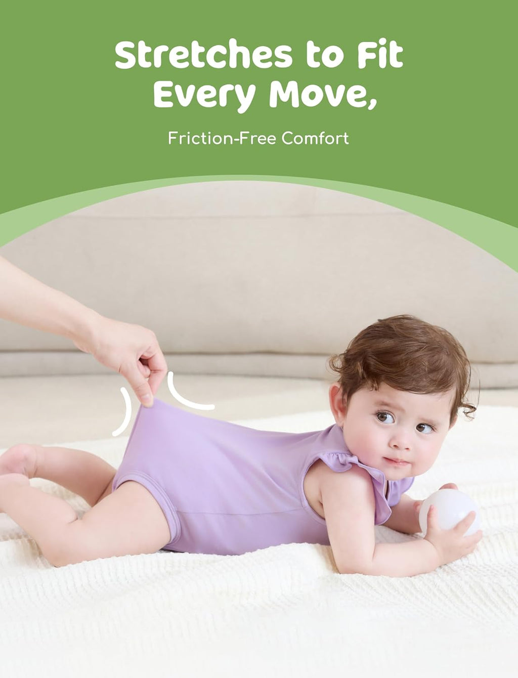 PATPAT Baby Girl Bodysuits - Soft Bamboo Viscose - Flutter Sleeves Cute Dress - Newborn Infant Summer Clothes - 3 Pack