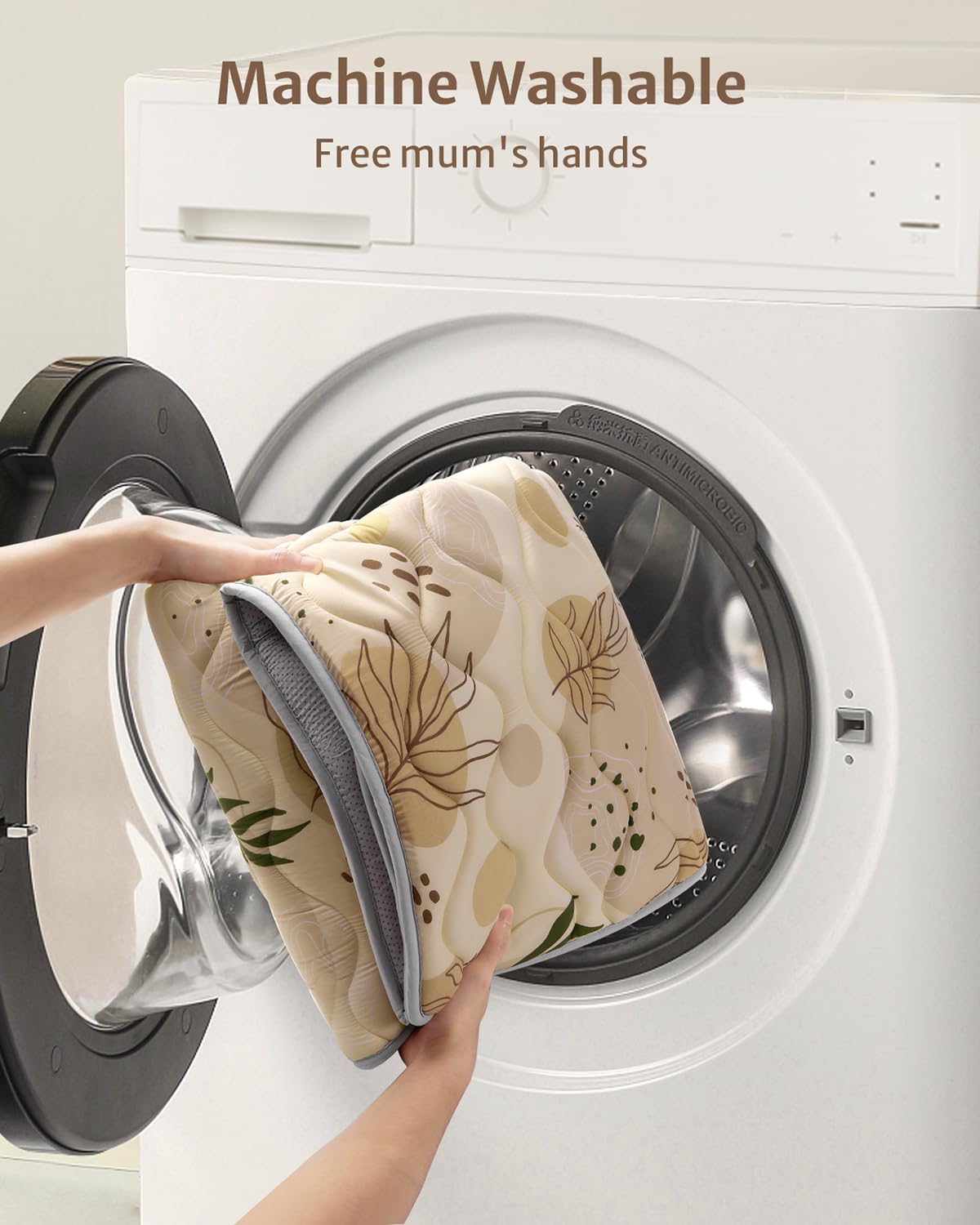 Blissful Diary Baby Play Mats for Floor, 59x59 Inch Thicker and Larger Soft Cushioning Foam Playmats for Babies and Toddlers, Foldable Washable Baby Playpen Mat, Earth Tones Design