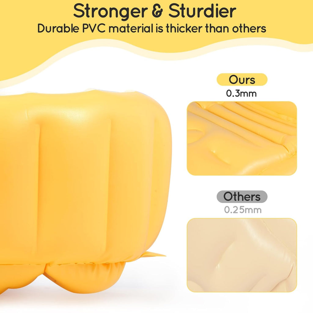 MINK Inflatable Baby Bathtub – Compact, Portable Bath Tub with Anti-Sliding Saddle Horn Seat, Ideal for Travel & Home – Suitable for Infants 0-6 Months