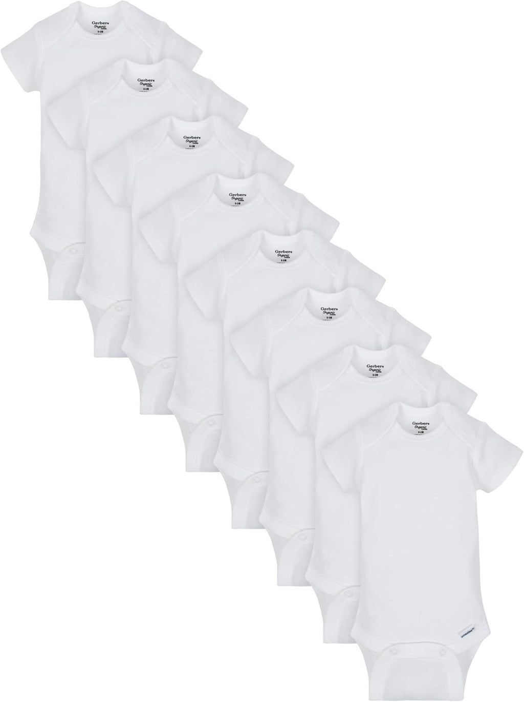 Gerber Baby 8-Pack Short Sleeve Onesie Bodysuits
