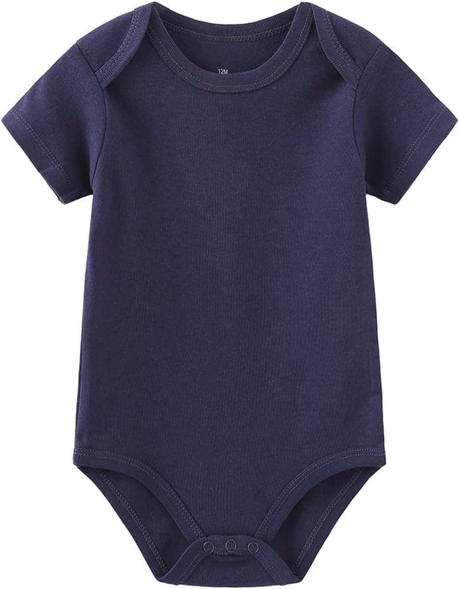 Baby Bodysuit Short Sleeve one-Piece Newborn Baby Clothes for Baby Boy and Girls