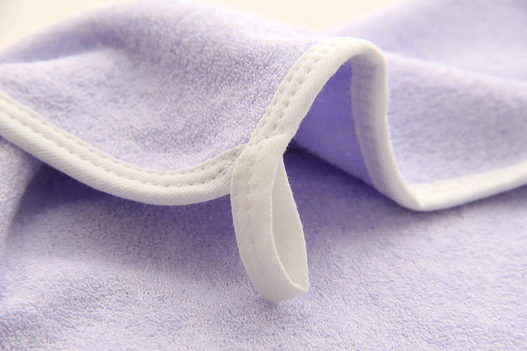 HIPHOP PANDA Baby Washcloths, Rayon Made from Bamboo - 2 Layer Ultra Soft Absorbent Newborn Bath Face Towel - Reusable Baby Wipes for Delicate Skin - Purple, 30 Pack