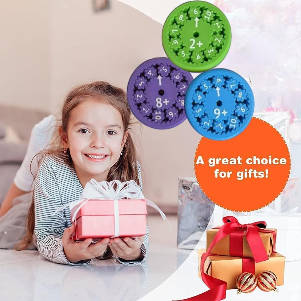 Math Fidget Spinners, Math Fact Fidget Spinner Toys, Counting and Early Education Toy for Kids，Math Games, Fidgeters Who are Learning Math