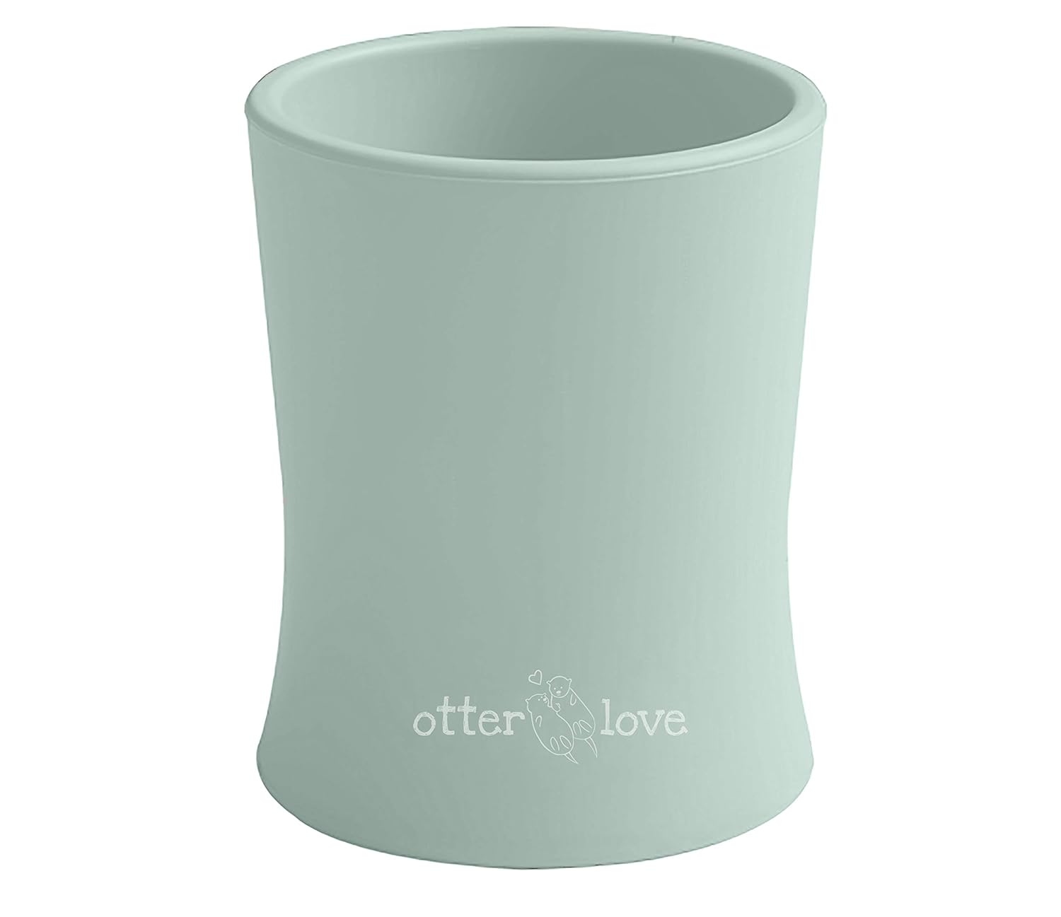 otterlove Silicone Baby & Toddler Training Cup - Pediatric OT Approved - 100% Platinum Pure LFGB Silicone - Unbreakable - Plastic Free - Tiny Cup Perfect for Baby Led Weaning (Sage)