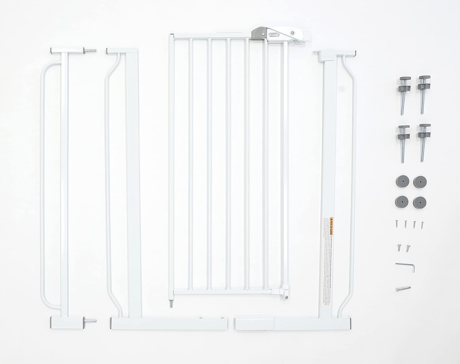 Regalo Easy Step 36" Extra Tall Walk Thru Baby Gate, Includes 4-Inch Extension Kit, 4 Pack of Pressure Mount Kit and 4 Pack Wall Cups and Mounting Kit, White