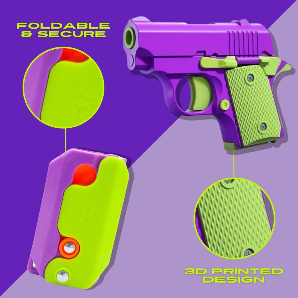 Fidget Gun Toy, 3D Printed Mini Toy, Stress Shot, Gravity Fidget Knife Toy, Gun Fidget Toy, 2 Pcs, Fidget Toys Adults & Kids