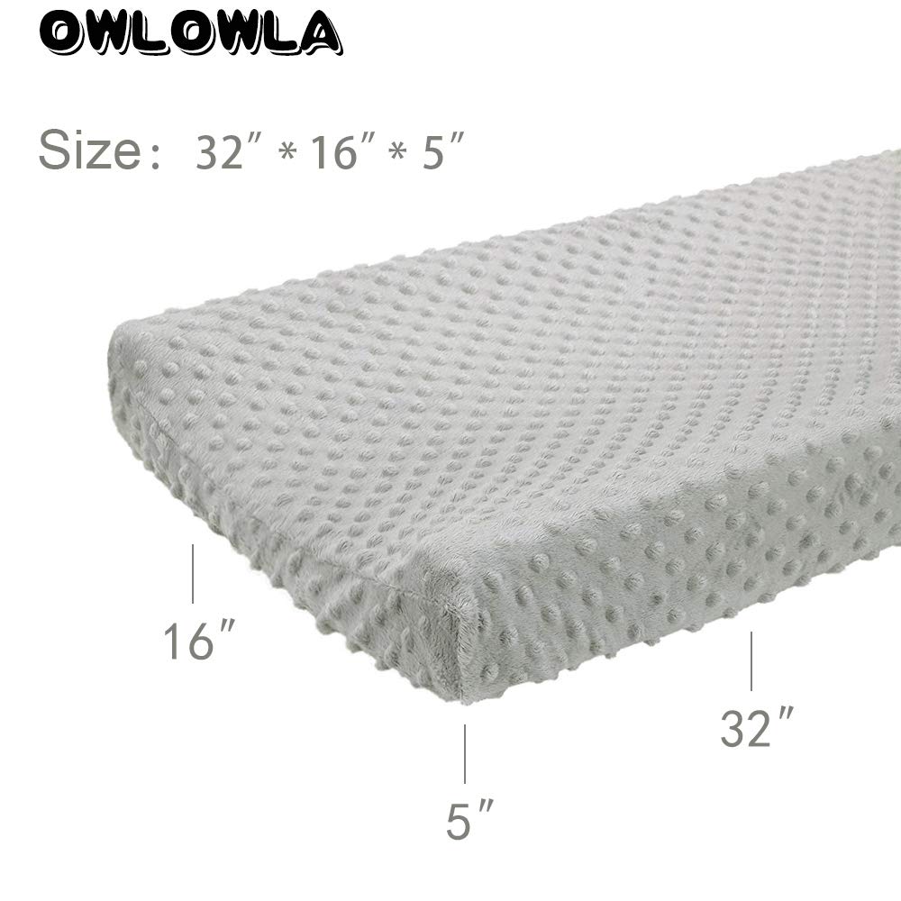 Owlowla Changing Pad Cover, Soft Minky Dots Changing Table Sheets for Baby Boy and Girl(Black)