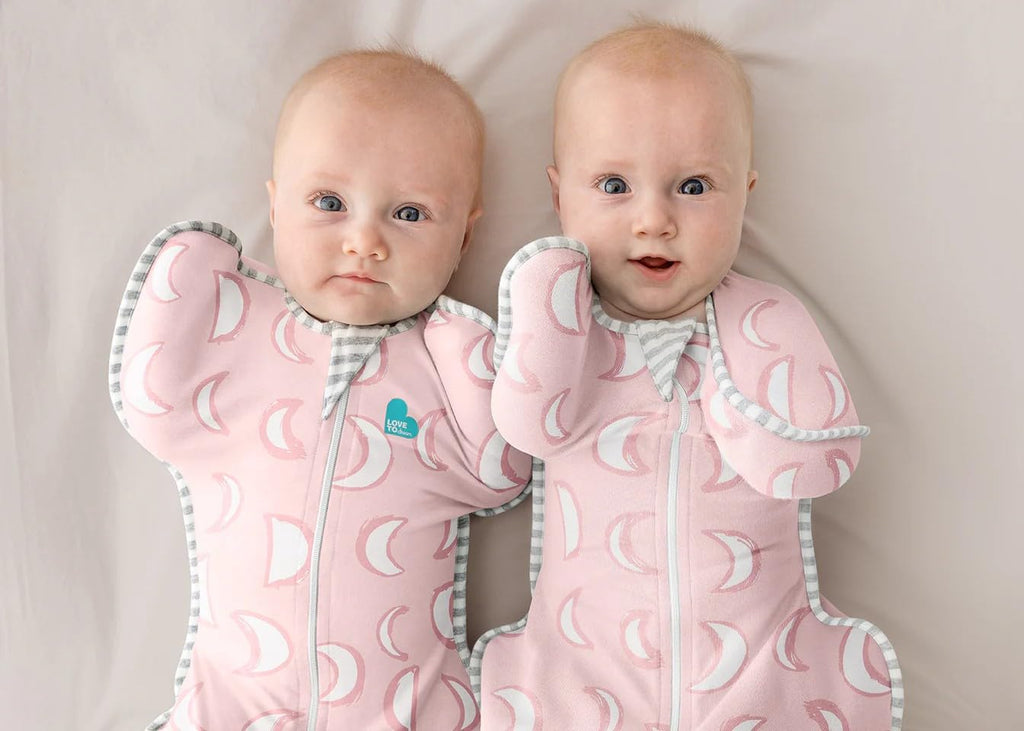 Love to Dream Swaddle UP, Sleep Sack 0-3 Months, Self-Soothing, Improves Sleep, Snug Fit Helps Calm Startle Reflex, Baby Essentials Must Haves Newborn, 1.0 TOG, 8-13 lbs, Eclipse Pink