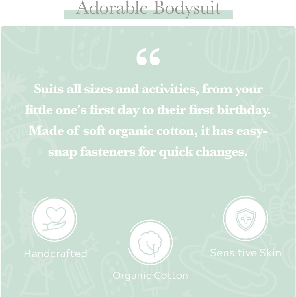 Finn + Emma Organic Cotton Graphic Baby Onesie - Gender Neutral Bodysuits for Babies 0-12 Months in Multiple Sizes and Styles