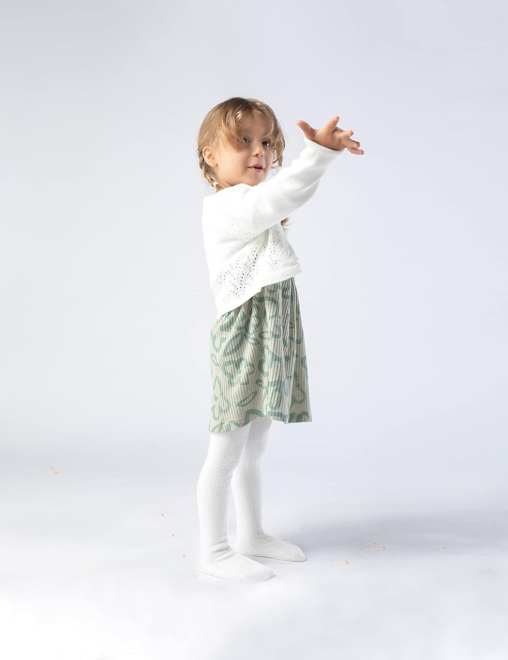 Petrass Baby Girls Cable Knitted Tights Infant Full-Footed Seamless Cotton Tights New-born Girls Seamless Leggings 3/4/5/6