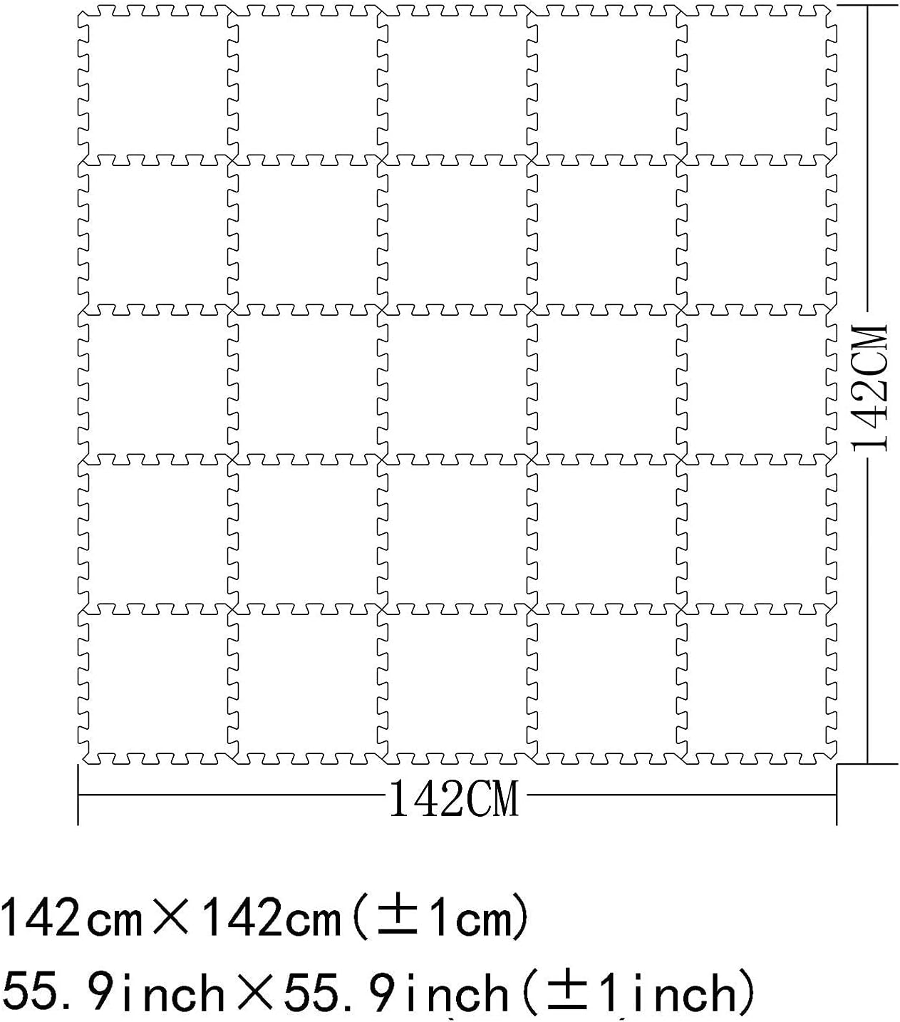 MQIAOHAM® 25 Pieces Puzzle Play Mats, Soft Baby Play Mat, Kids Interlocking Foam Floor Tiles, Toddlers Carpet Playmats G301025-101103112