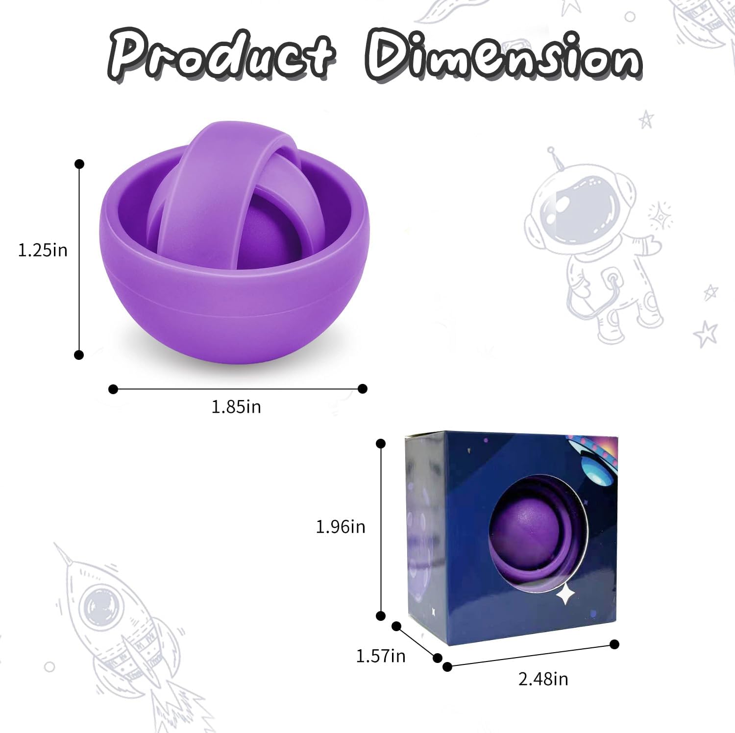 Fidget Toys, 3D Teen Boys Fidgets Spinners, Relief Stress and Exercise Fingers Hand Ball Fidgets Gyroscope, Best Gifts for Boys, Girls, Adult Birthday Games(1PACK)