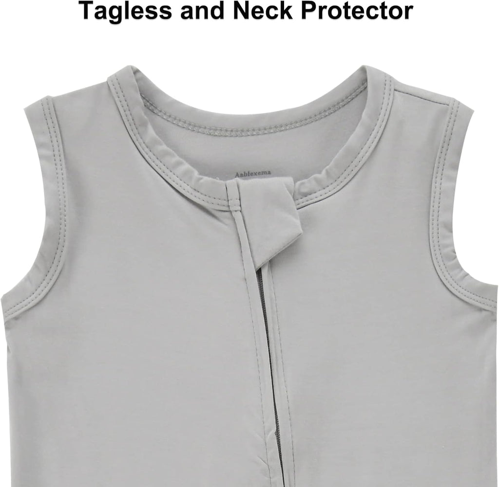 Baby Sleeveless Romper Zipper Toddler Summer Jumpsuit Rayon Outfits Infant Footless Pajamas 0-24m