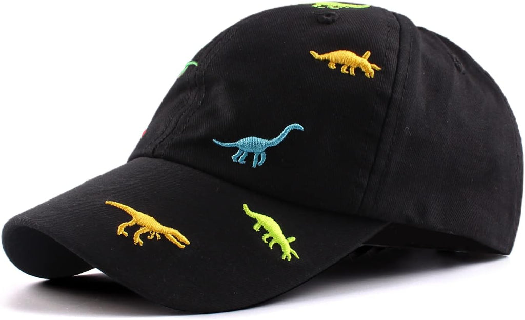 JANGANNSA Dinosaur Boys Girls Caps Embroidery Baby Baseball Caps Cotton Infant Toddler Kids Hat Spring Summer Autumn 2-6Y