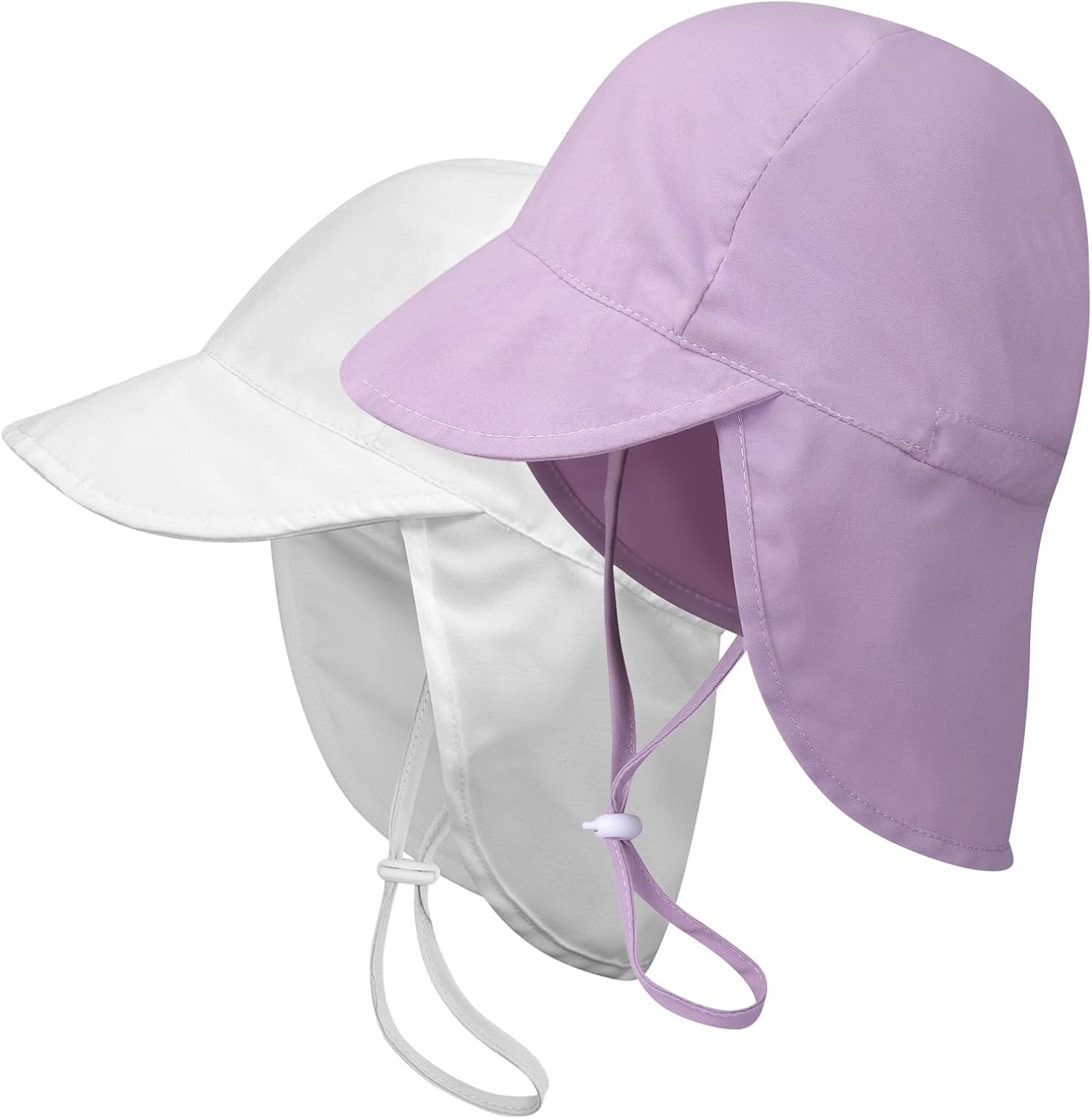 2 Pack Baby Sun Hats UPF 50+ Toddler Beach Hat for Girls Boys 0-4 Years