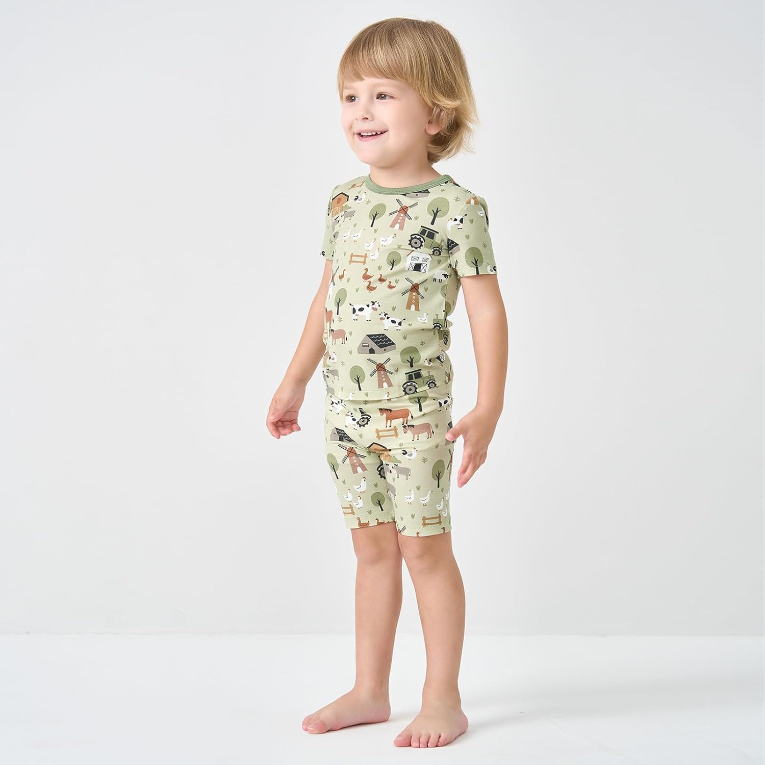 pureborn Baby Viscose From Bamboo Pajamas Set Pjs - Kids Toddler Girl Snug Fit Viscose Sleepwear 2pcs 18M-8Y