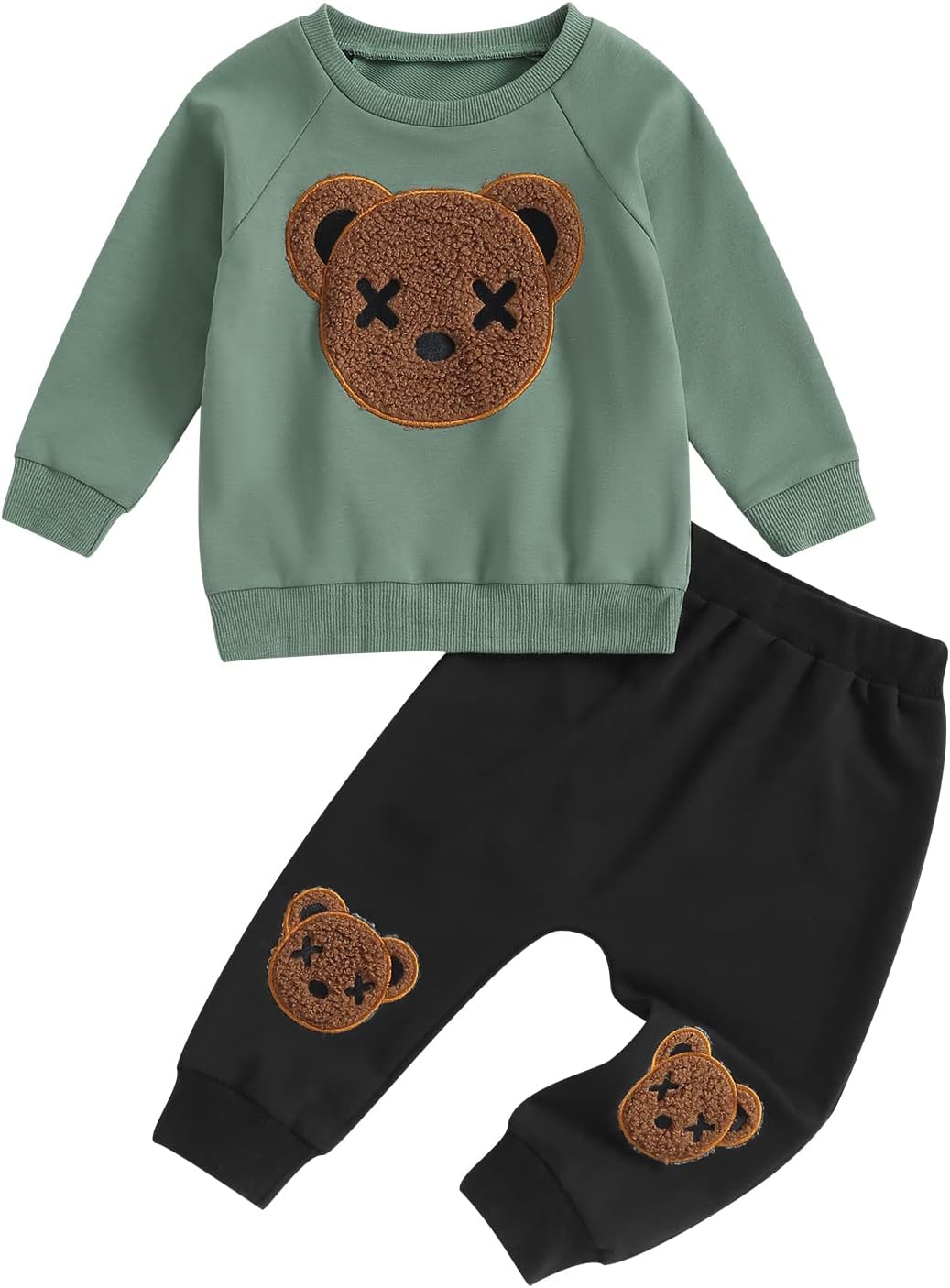 WZTYYDS Toddler Boy Clothes 2T 3T 4T 5T Fall Outfits Baby Pullover & Pants Sets Kids Winter 2Pcs Sweatsuit