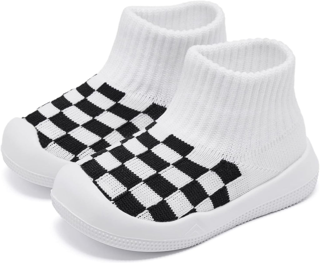 Eashi Baby Boy Girl Non-Skid Indoor Infant Walking Shoes Breathable Warm Elastic Sock Shoes with Memory Sole Protect Toes Outdoor Sneakers