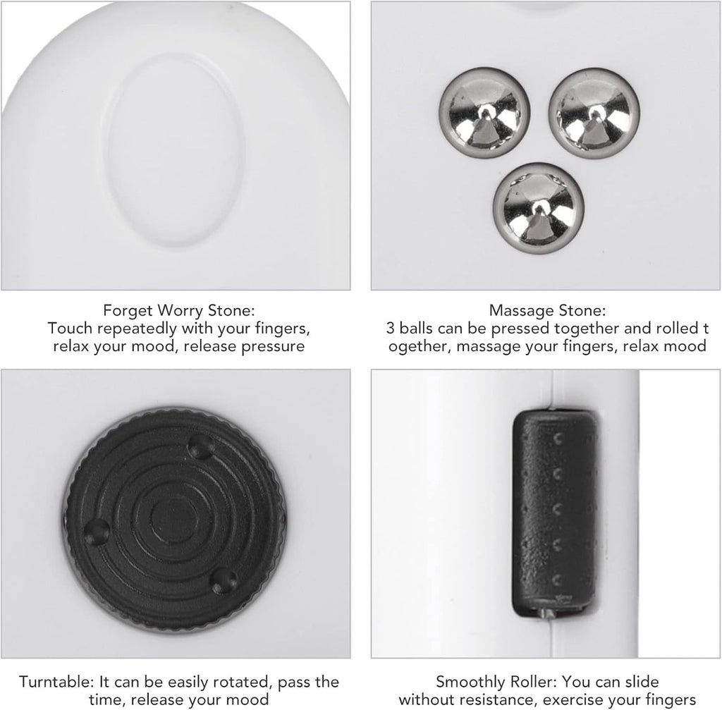 Reduce Stress Relax Mood Portable Anxiety Sensory EDC Toy Sensory Educational Novelty Toys Relief Pressure Decompression Toys for Adults(5 White and Black)