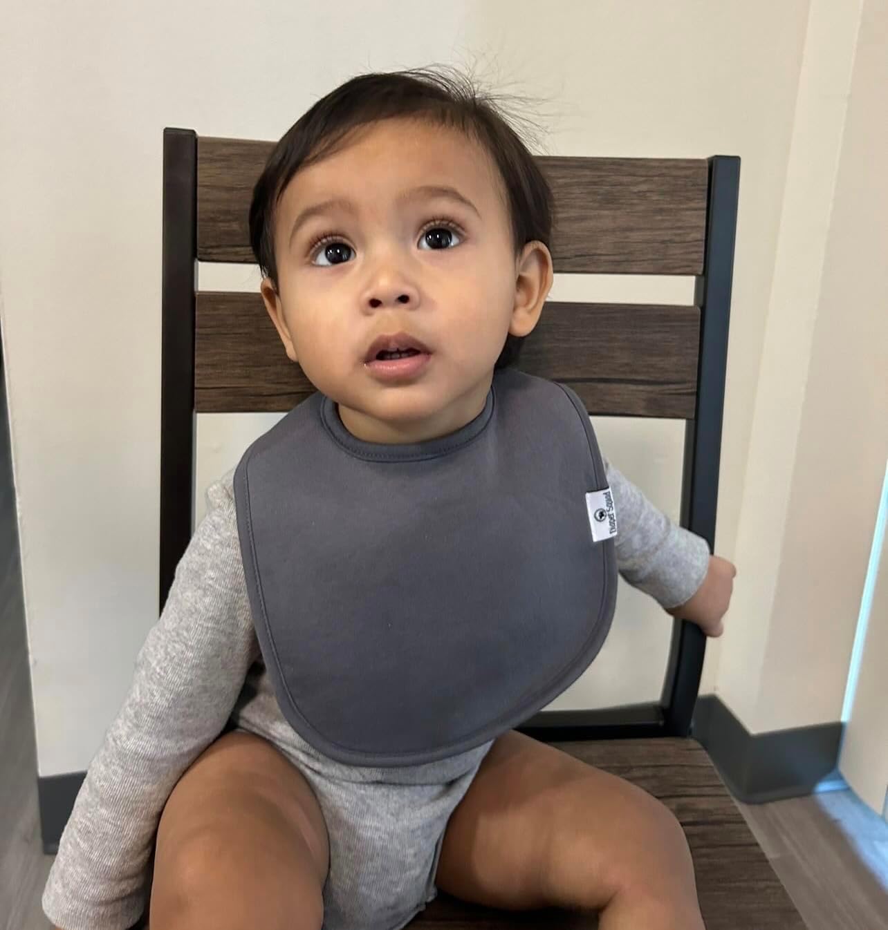 DiaperSquad's Baby Bibs for Drooling and Teething, Bibs for Boys, Baby Girl - Solid Cotton Baby Drool Bibs