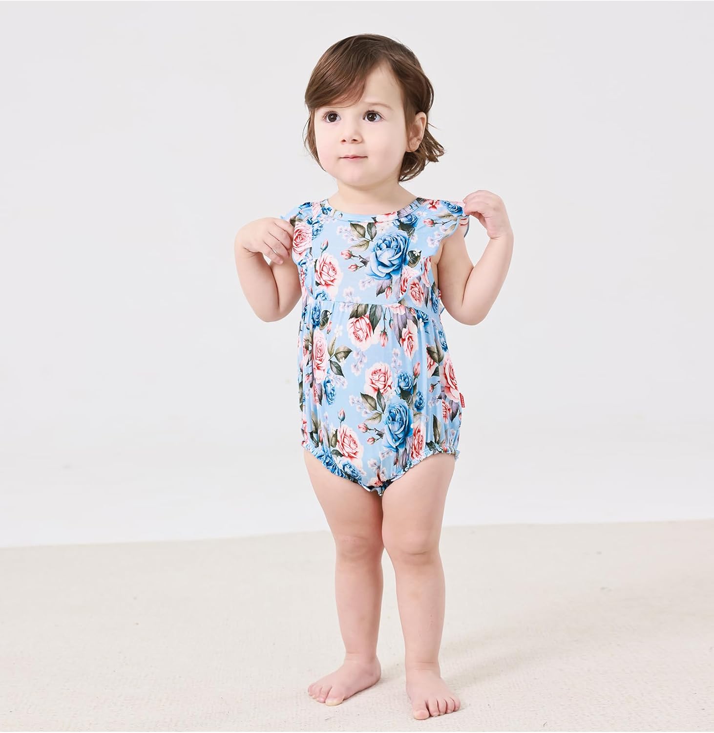 Bamboo Viscose Baby Romper Infant Girl Ruffle Sleeveless Newborn Baby Girl Bodysuit