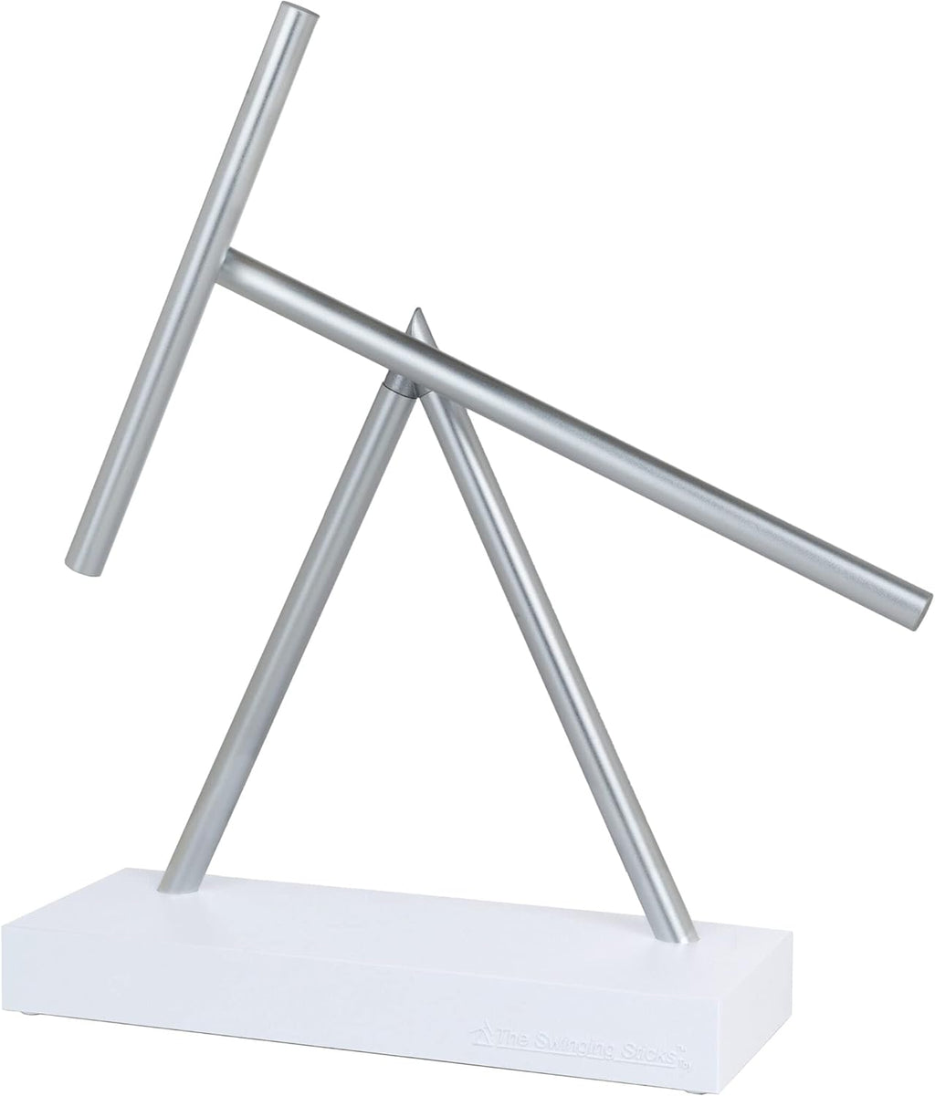 Kinetic Energy Sculpture - Desktop Toy Version (White/Silver)