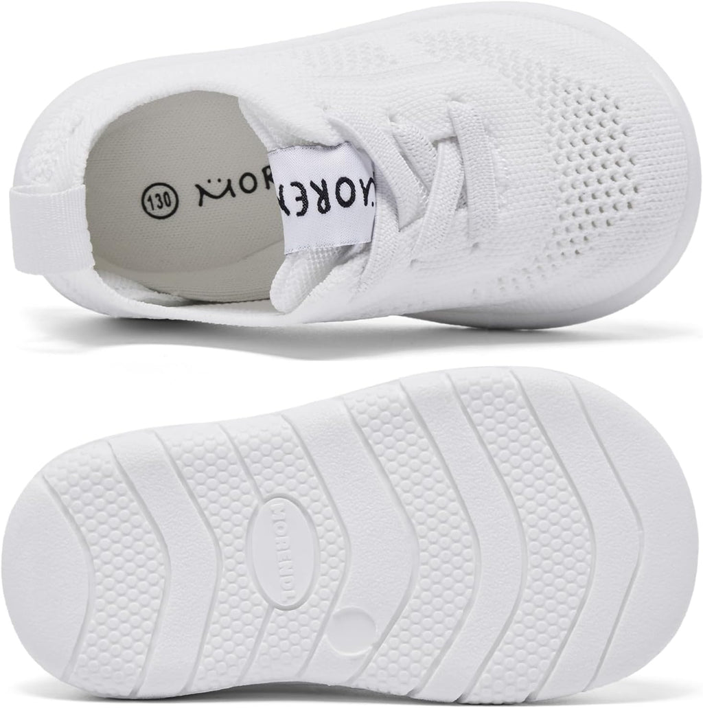 MORENDL Toddler Shoes Baby Walking Sock Shoes Infant Sneakers 0-4 Years Boy Girl Barefoot Tennis Shoe Non-Slip Brethable