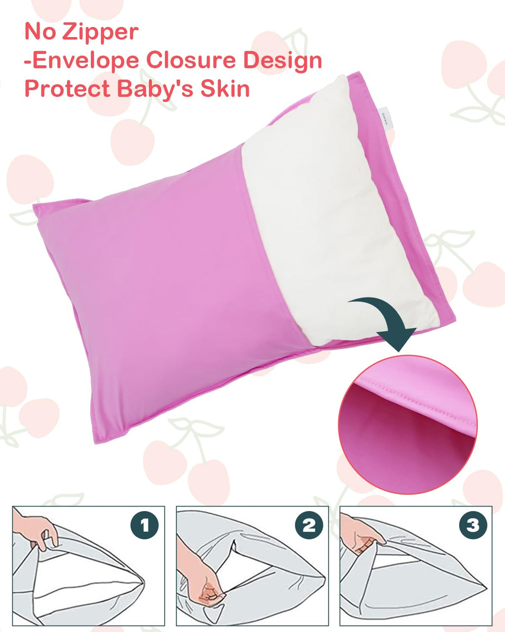 ALVABABY Toddler Pillowcases 2 Pack Muslin Cotton&Stretchy Kids Pillow Cover Fit 13"x 18" or 12"x16" Envelope for Girl Boy Sleepy Travel 2TPMN01A