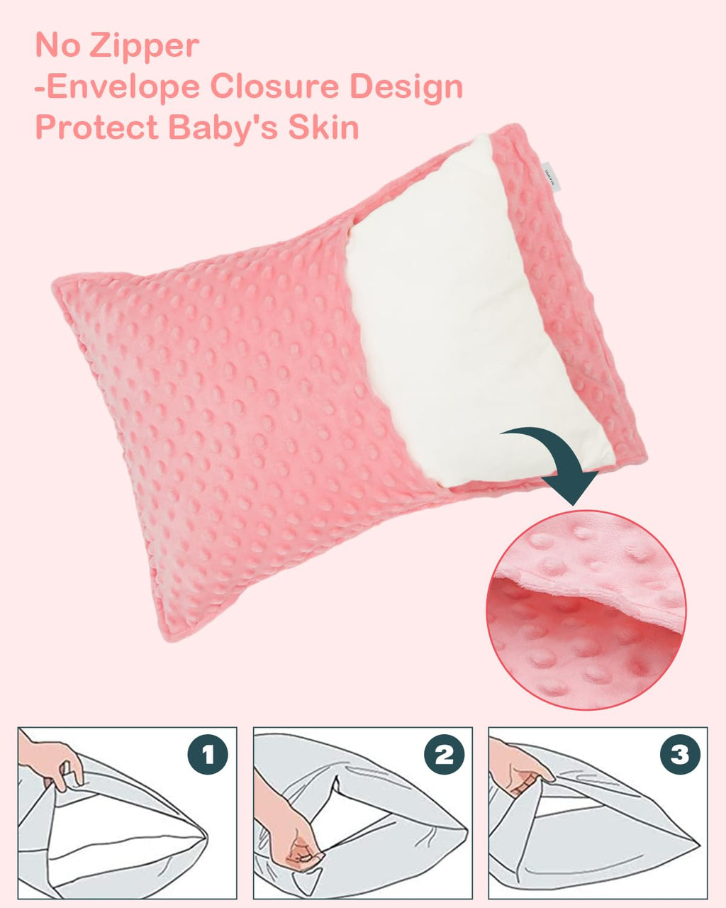 ALVABABY Toddler Pillowcases Soft Kids Pillow Cover 2 Pack Fit 13"x 18" or 12"x16" Envelope for Girl Boy Sleepy Travel 2TPD01A