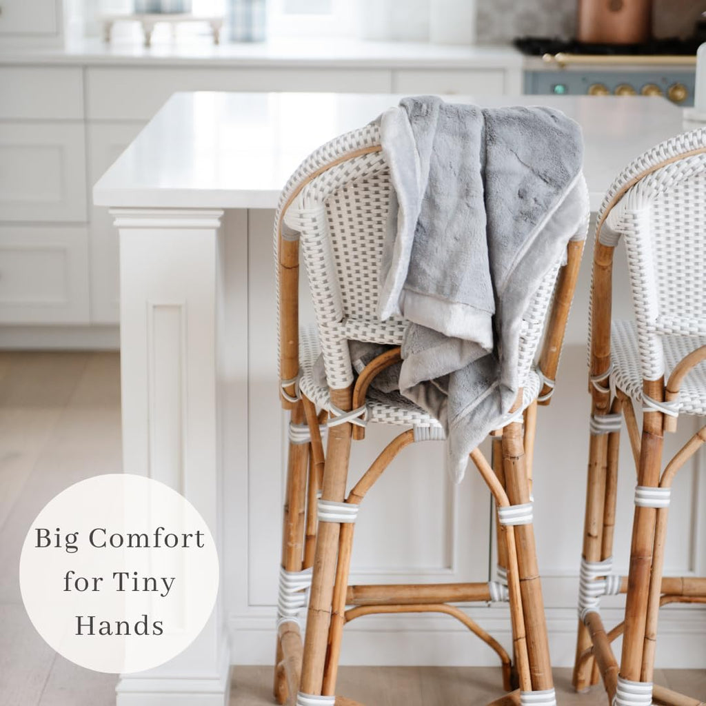 SARANONI Security Blankets for Babies Super Soft Boutique Quality Lush Luxury (Mini 15" x 20", Gray)